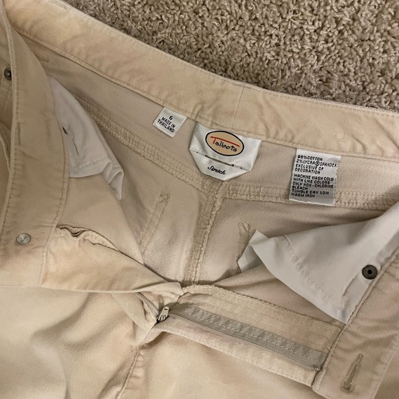 Women’s Talbots cream pants stretch, size 6 - Picture 2 of 3